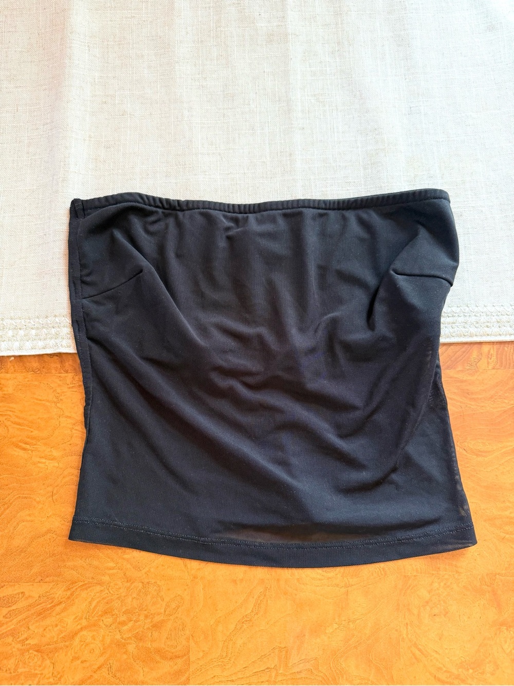 edikted black mesh strapless top size medium